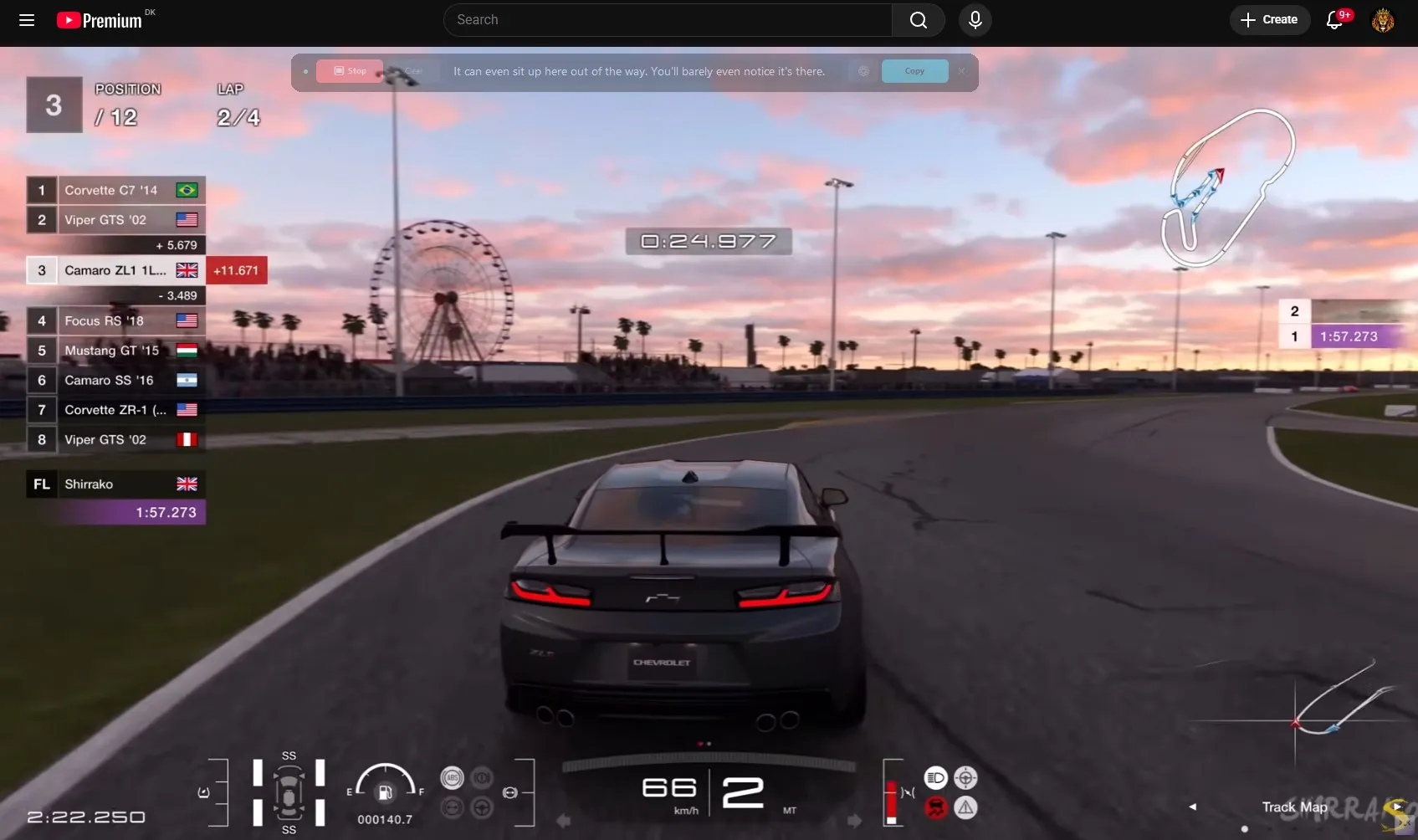 Overlay Bar in Glass mode floating over a game — transparent overlay that doesn't interrupt gameplay